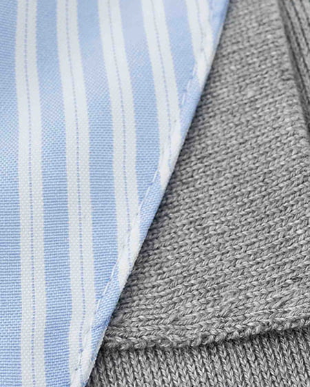 INGNI（イング） Wカラー配色半袖ポロニット ｸﾞﾚｰ/ﾌﾞﾙｰｽﾄﾗｲﾌﾟ