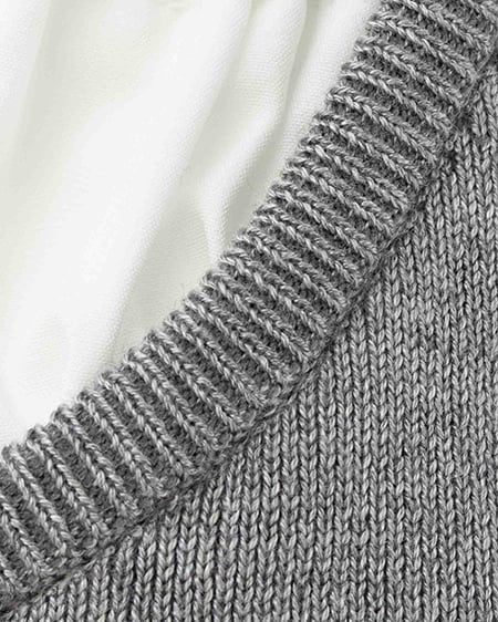 INGNI（イング） ビジュー飛ばしレイヤード風ニット ｸﾞﾚｰ/ｵﾌﾎﾜｲﾄ