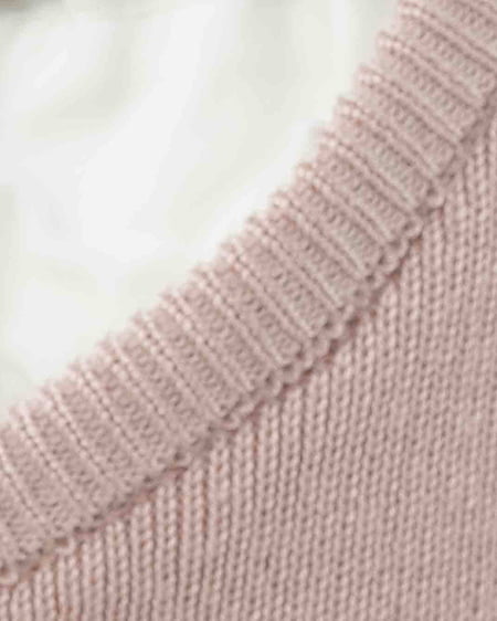 INGNI(イング) ビジュー飛ばしレイヤード風ニット ピンク/オフホワイト
