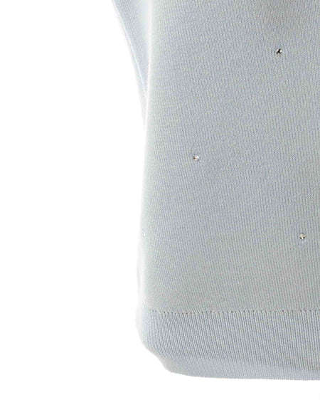 INGNI(イング) ビジュー飛ばしレイヤード風ニット サックス/オフホワイト