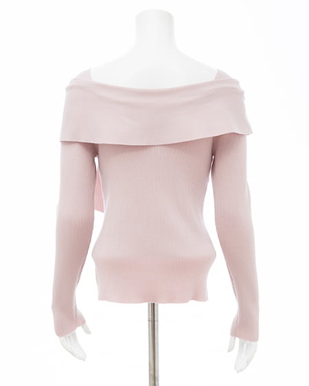 INGNI（イング） リボンオフショルニット ﾋﾟﾝｸ