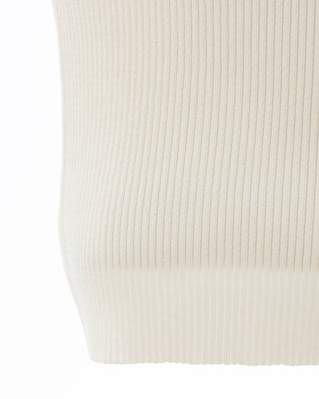 INGNI(イング) ワンショルドット肩リボンニット オフホワイト