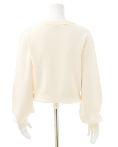 INGNI（イング） パールビジューロゴニット ｵﾌﾎﾜｲﾄ