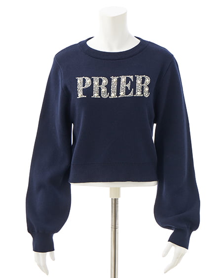 INGNI（イング） パールビジューロゴニット ｺﾝ