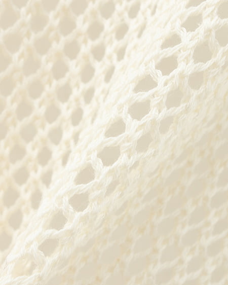 INGNI(イング) アソート柄メッシュチュニックニット オフホワイト/A