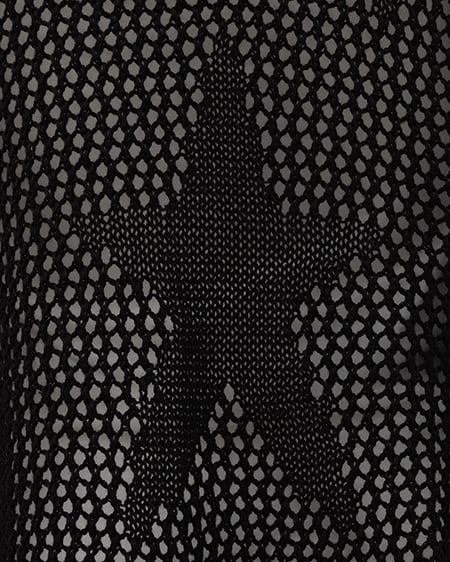 INGNI（イング） アソート柄メッシュチュニックニット ｸﾛ