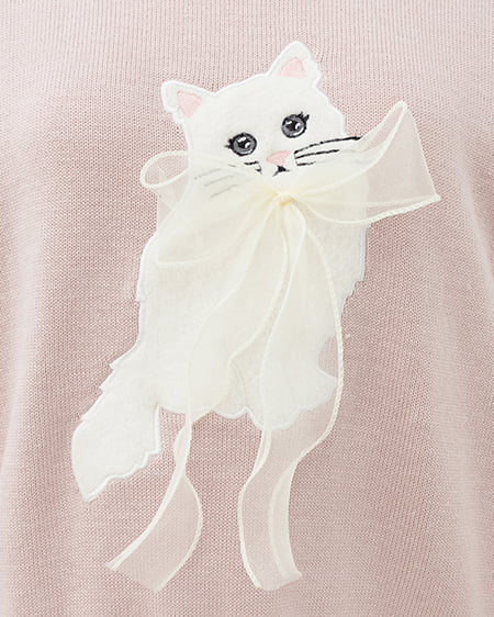 INGNI(イング) フェザーねこニット ピンク