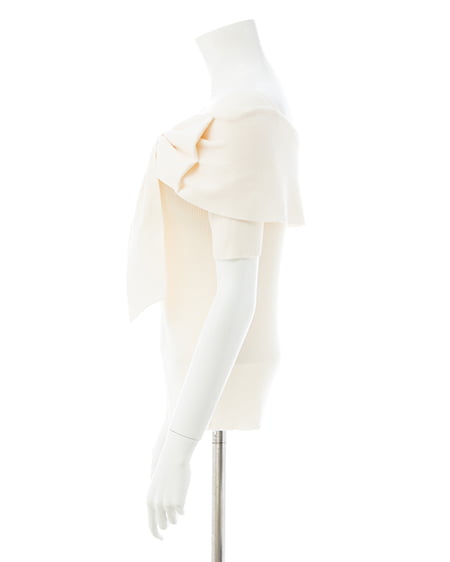 INGNI（イング） リボンオフショル半袖ニット ｱｲﾎﾞﾘｰ