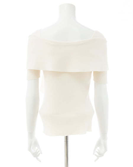 INGNI（イング） リボンオフショル半袖ニット ｱｲﾎﾞﾘｰ