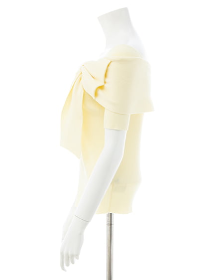 INGNI（イング） リボンオフショル半袖ニット ｲｴﾛｰ