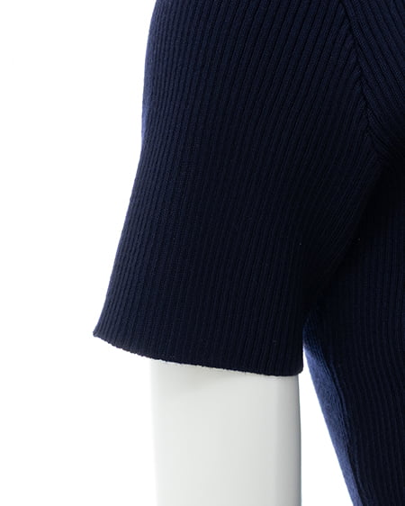 INGNI（イング） アソート柄シャツドッキング半袖リブニット ｺﾝ/ﾌﾞﾙｰｽﾄﾗｲﾌﾟ