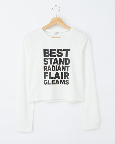 メッセージロゴラメロングTシャツ