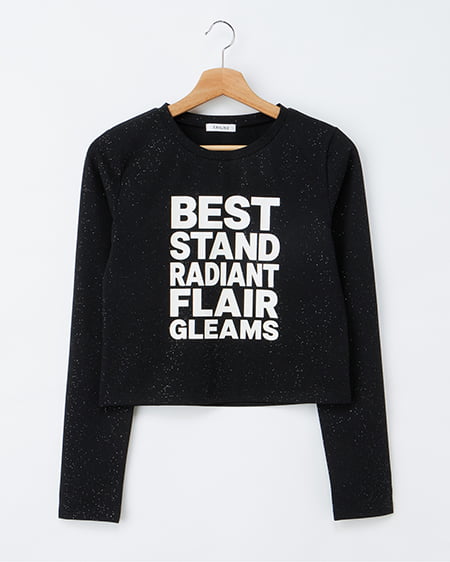 メッセージロゴラメロングTシャツ