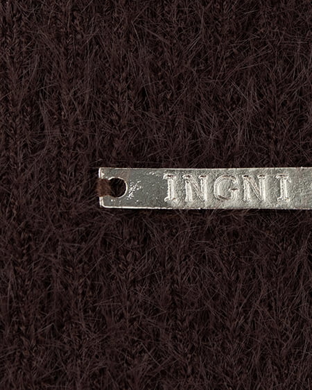INGNI（イング） フェザーリブWジップニットカーディガン ﾌﾞﾗｳﾝ