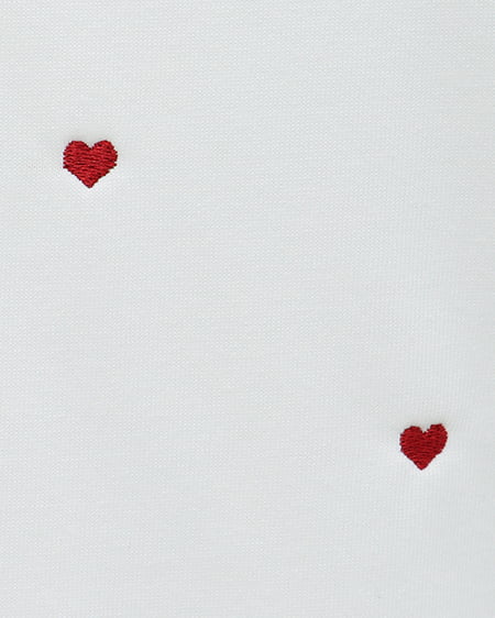 INGNI（イング） ハート刺繍Tシャツ ｵﾌﾎﾜｲﾄ/ｱｶ