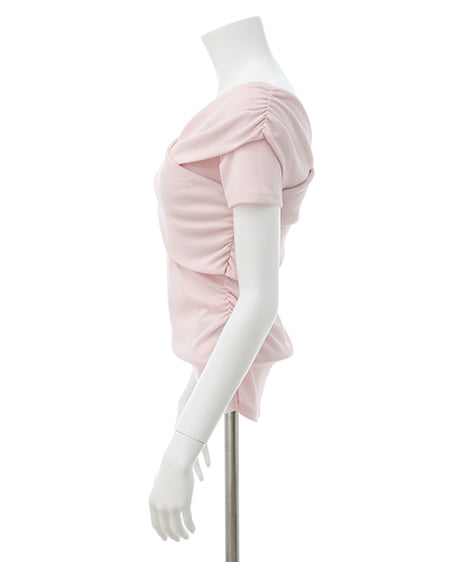 INGNI（イング） クロスオフショルトップス ﾋﾟﾝｸﾍﾞｰｼﾞｭ