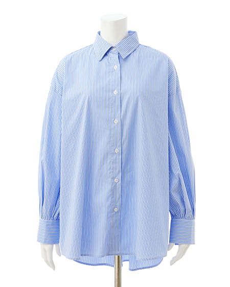 INGNI(イング) ストライプビッグシャツ ブルー/ストライプ