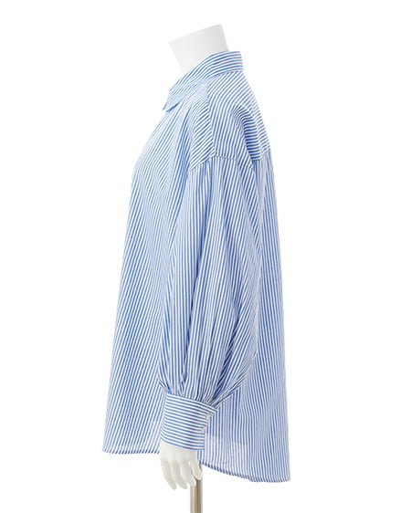 INGNI(イング) ストライプビッグシャツ オフブルー/ストライプ