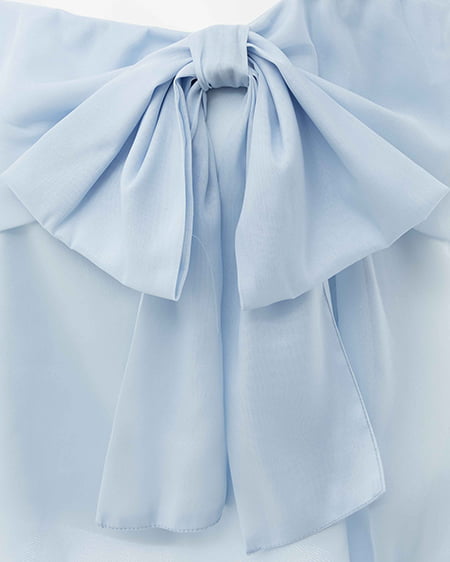 INGNI（イング） シアーオフショルリボンブラウス ｻｯｸｽ