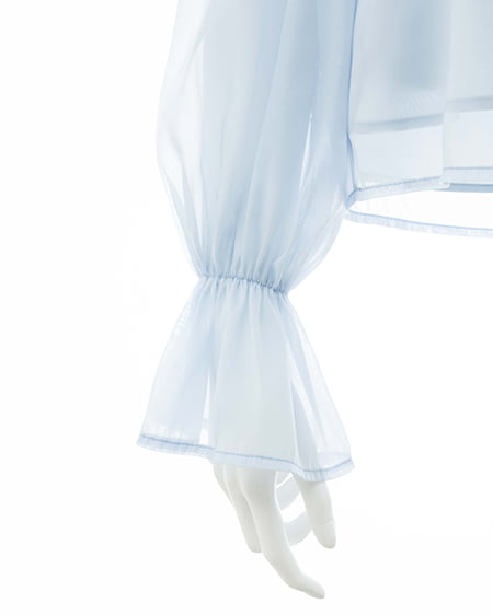 INGNI（イング） シアーオフショルリボンブラウス ｻｯｸｽ