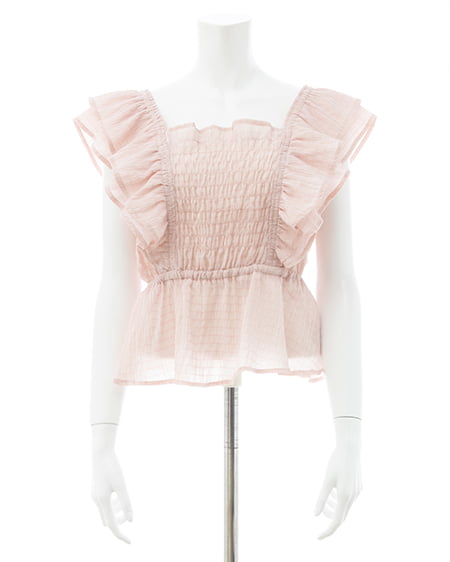 INGNI（イング） フリルペプラムブラウス ﾋﾟﾝｸ