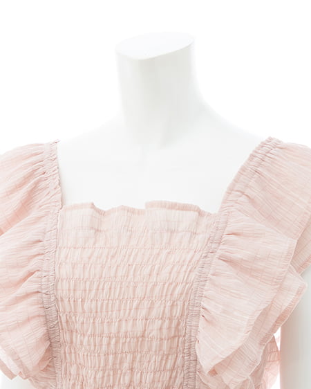 INGNI（イング） フリルペプラムブラウス ﾋﾟﾝｸ