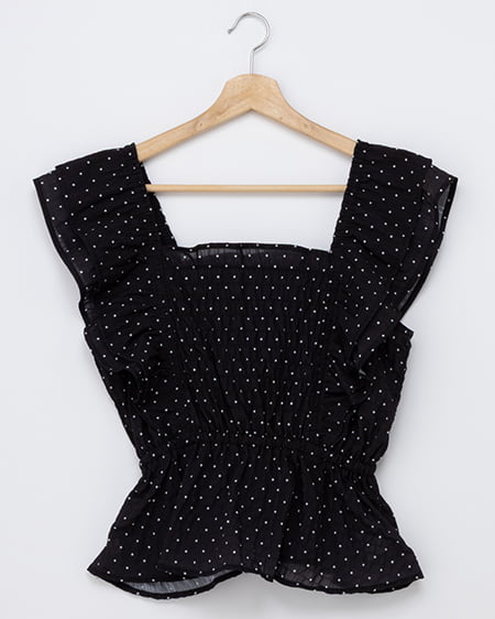 【WEB限定】フリルペプラムブラウス