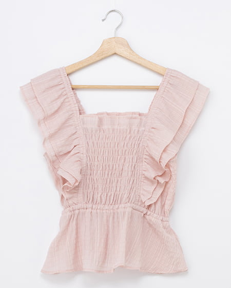 【WEB限定】フリルペプラムブラウス