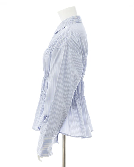 INGNI(イング) シャーリングビスチェシャツ ブルー/ストライプ