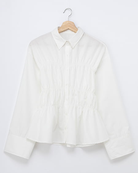 【WEB限定】シャーリングビスチェシャツ