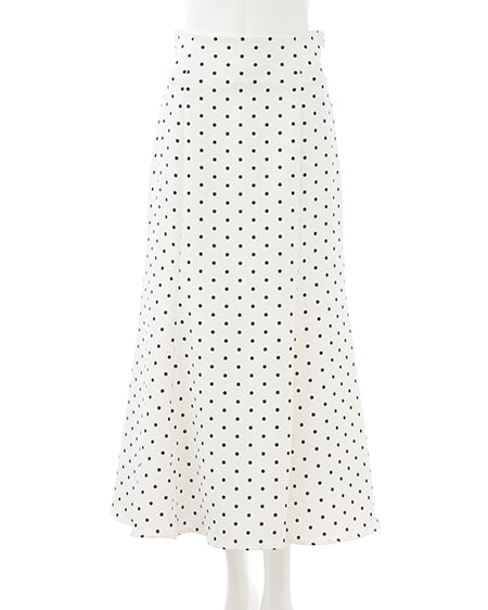 INGNI(イング) バックレースアップマーメイドスカート オフクロ/ドットA