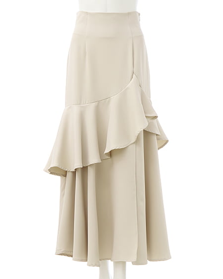 INGNI(イング) 【WEB限定】バックレースアップアシメスリットスカート
