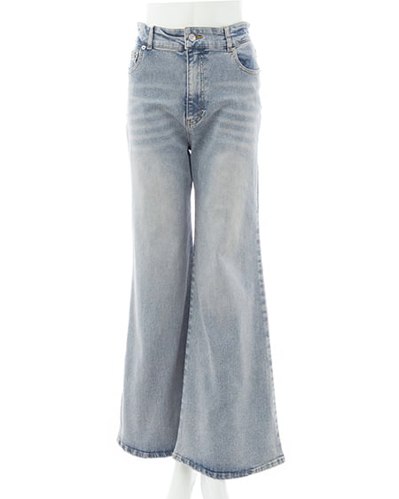 INGNI（イング） フレアデニムパンツ ﾃﾞﾆﾑ/ﾗｲﾄﾌﾞﾙｰ