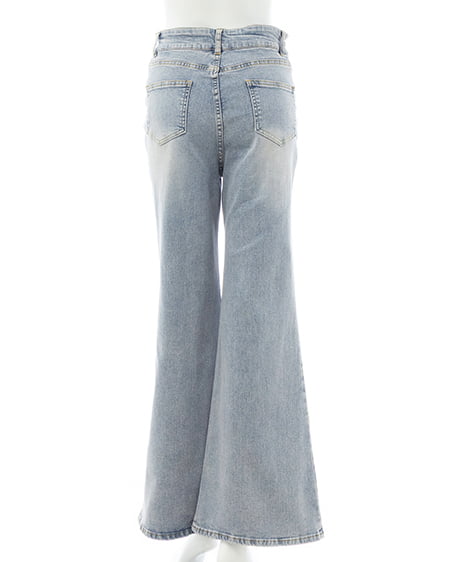 INGNI（イング） フレアデニムパンツ ﾃﾞﾆﾑ/ﾗｲﾄﾌﾞﾙｰ