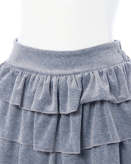 INGNI（イング） ベロアティアードスカパン(セットアップ対応) ｸﾞﾚｰ