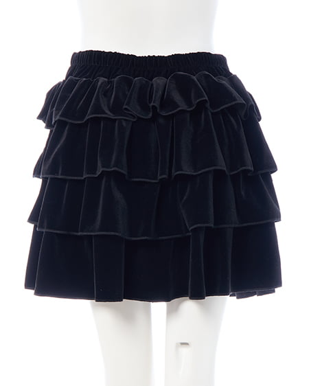 INGNI（イング） ベロアティアードスカパン(セットアップ対応) ｸﾛ