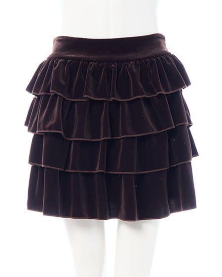 INGNI（イング） ベロアティアードスカパン(セットアップ対応) ﾌﾞﾗｳﾝ