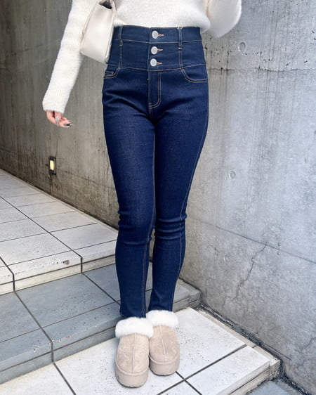【WEB限定】【S～Mサイズ】ハイウエストスキニーデニムパンツ