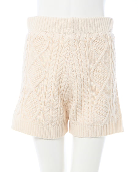 INGNI（イング） ケーブルニットショートパンツ ｱｲﾎﾞﾘｰ