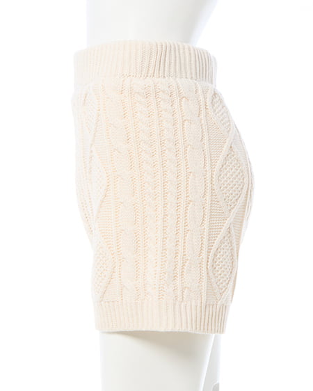 INGNI（イング） ケーブルニットショートパンツ ｱｲﾎﾞﾘｰ