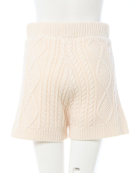 INGNI（イング） ケーブルニットショートパンツ ｱｲﾎﾞﾘｰ