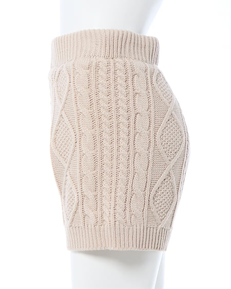 INGNI（イング） ケーブルニットショートパンツ ﾍﾞｰｼﾞｭ