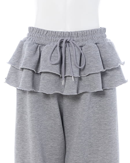 INGNI（イング） フリルスウェットパンツ ｸﾞﾚｰ