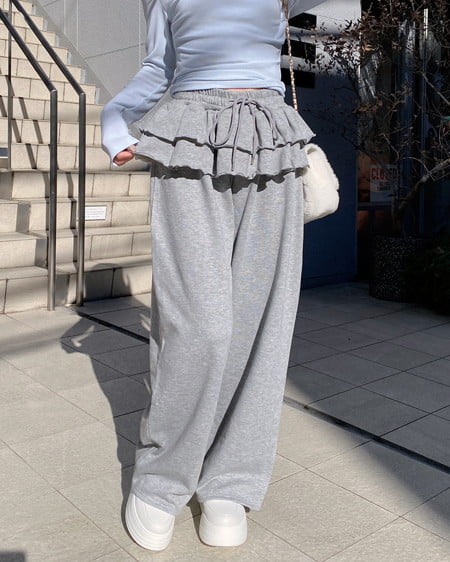 【WEB限定】フリルスウェットパンツ