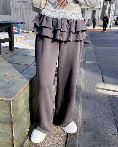 【WEB限定】フリルスウェットパンツ