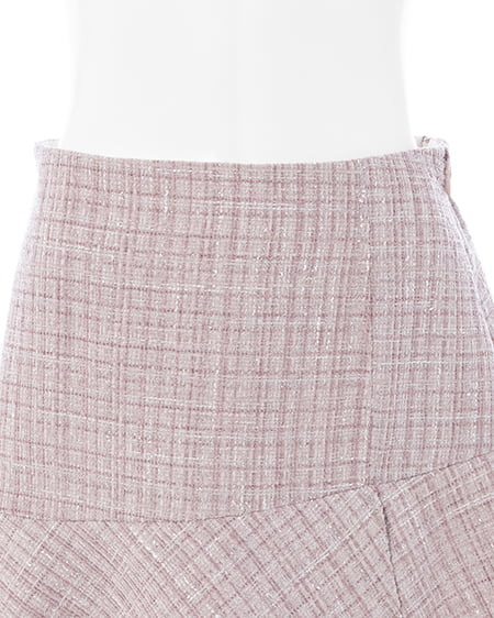 INGNI（イング） アシメ切替ツイードミニスカパン ﾋﾟﾝｸ/ﾂｲｰﾄﾞ