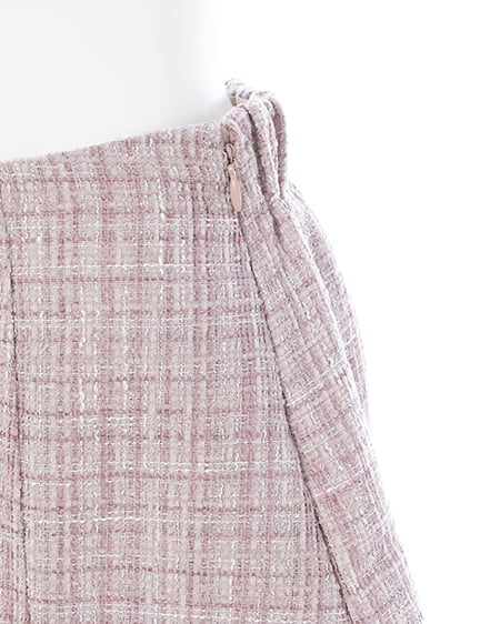 INGNI（イング） アシメ切替ツイードミニスカパン ﾋﾟﾝｸ/ﾂｲｰﾄﾞ