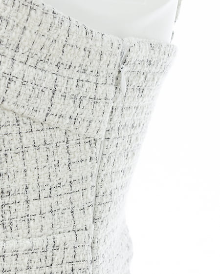 INGNI(イング) バックレースアップツイードミニキャミワンピース オフ/ツイード