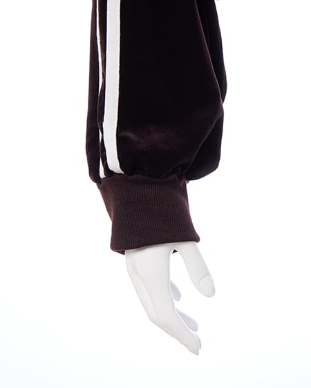 INGNI(イング) サイドラインジップベロアパーカー(セットアップ対応) ブラウン