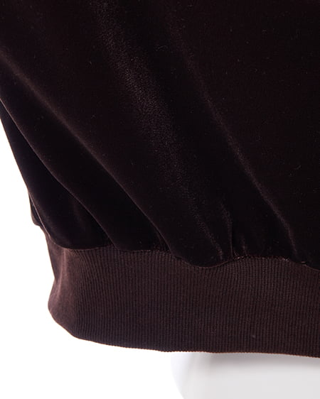 INGNI(イング) サイドラインジップベロアパーカー(セットアップ対応) ブラウン